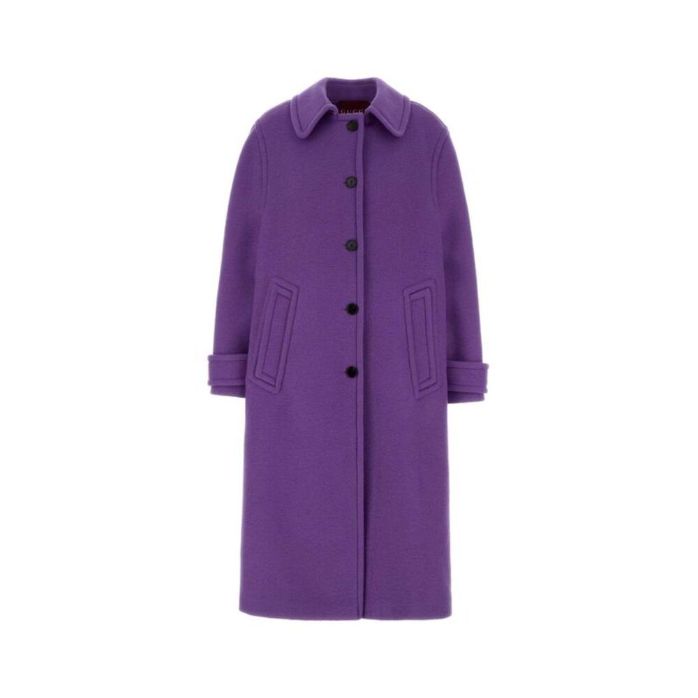 Gucci Women Purple Wool Blend Coat